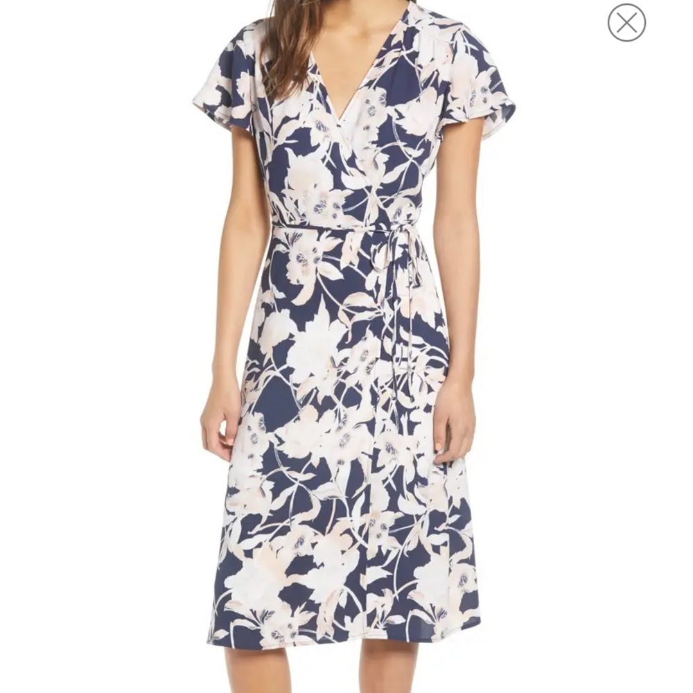 Leith Floral wrap dress